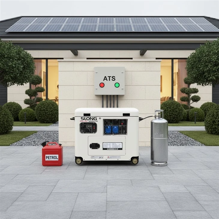 SLONG 5kw سے 30kw رہائشی جنریٹر بیک اپ پاور جنریٹر ATS کے ساتھ اختیاری